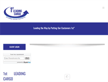 Tablet Screenshot of firstleadingcargo.com